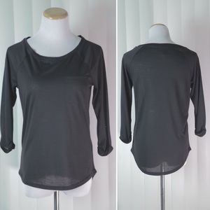 DONATED 🌟 Semi-sheer Black 3/4 sleeve tee